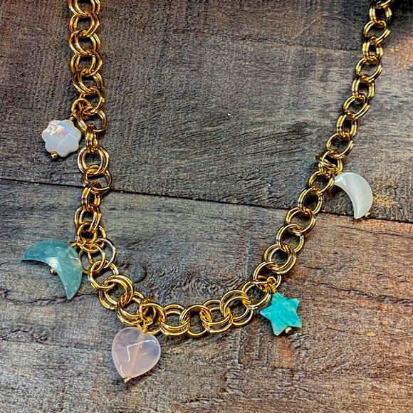 NEW FP x Luna Norte Celestial Quartz Layering Necklace - Picture 1 of 9